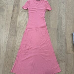 Zara Pink knit Maxi Dress